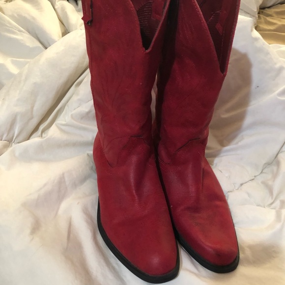 Rampage Red Cowboy Boots Size Cowgirl 